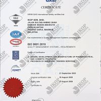 Picture of SIRIM QAS Certification ISO 9001:2012 ISO 9001:2012 SIRIM QAS Certification